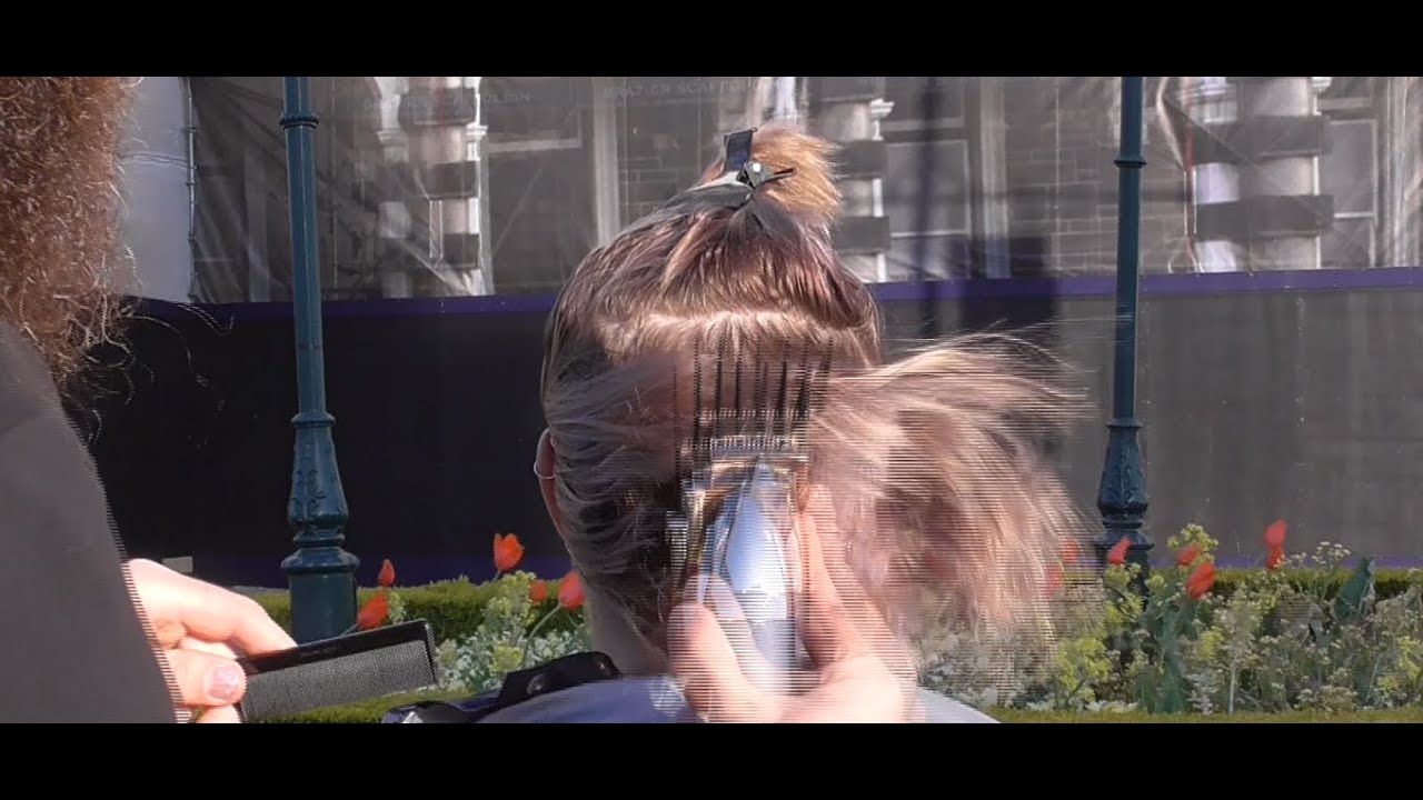 FLYING HAIR Haircut! Clippers undercut long to short hair bob haircut Part 4