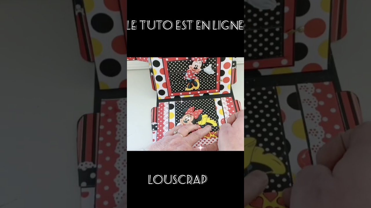 Album sac #scrapbook #scrapbooking #tutorielscrap #popupalbum #minniemouse