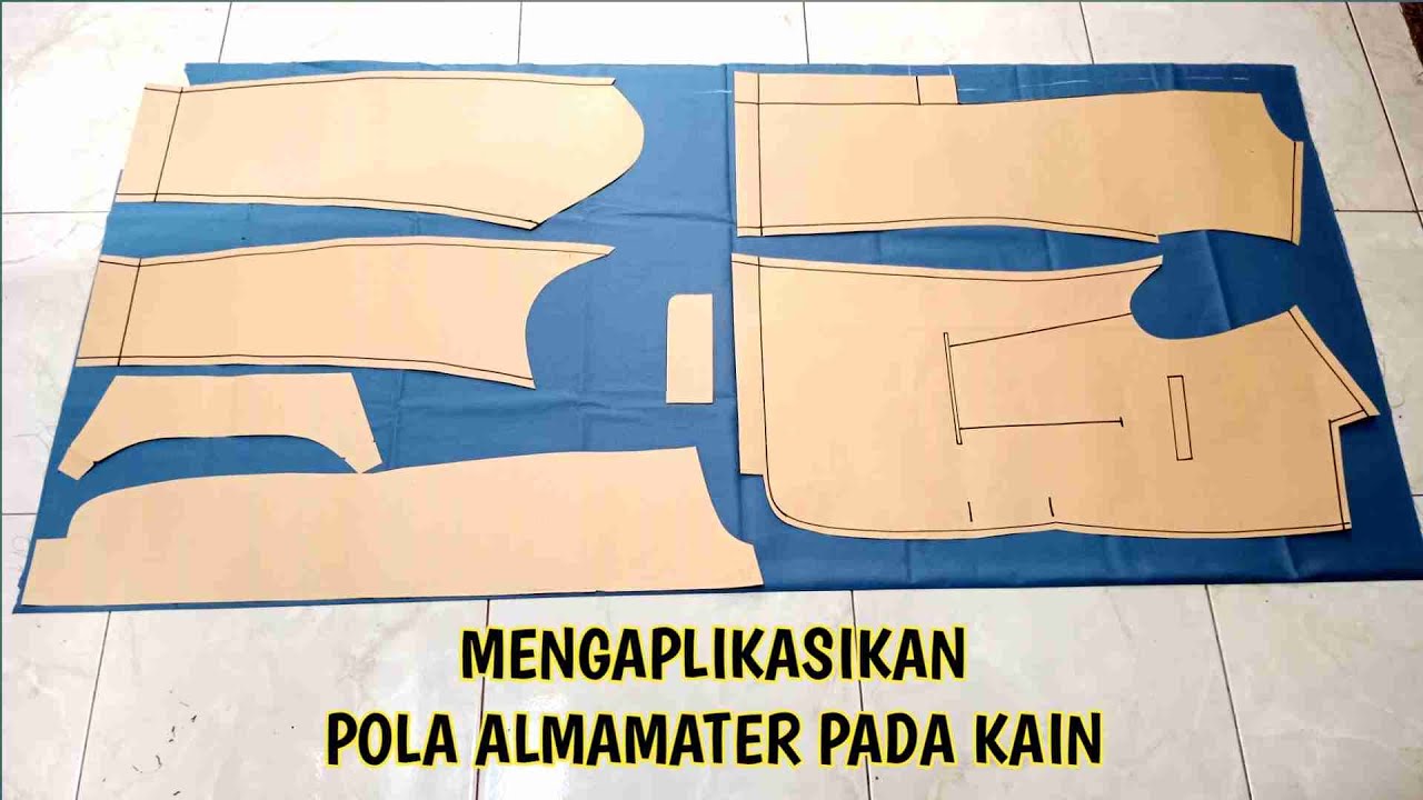 CARA SIMPEL MEMOTONG POLA INSTAN ALMAMATER PRIA PADA KAIN