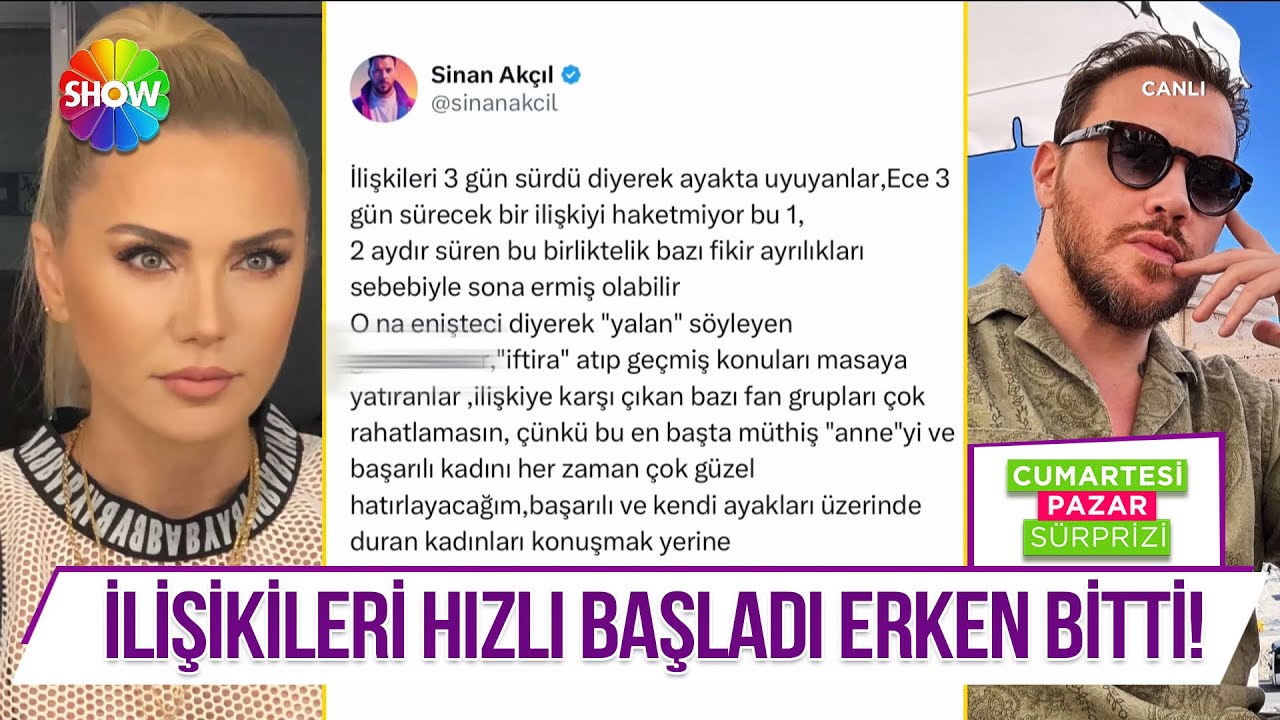 Sinan Akçıl ve Ece Erken aşkı erken bitti!