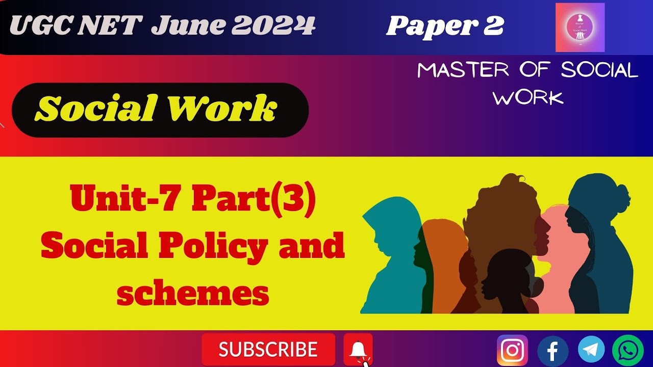 Social Policies & Schemes in India  Part 1| UGC NET  Social Work 2024 | Manjari Tiwari| MSW