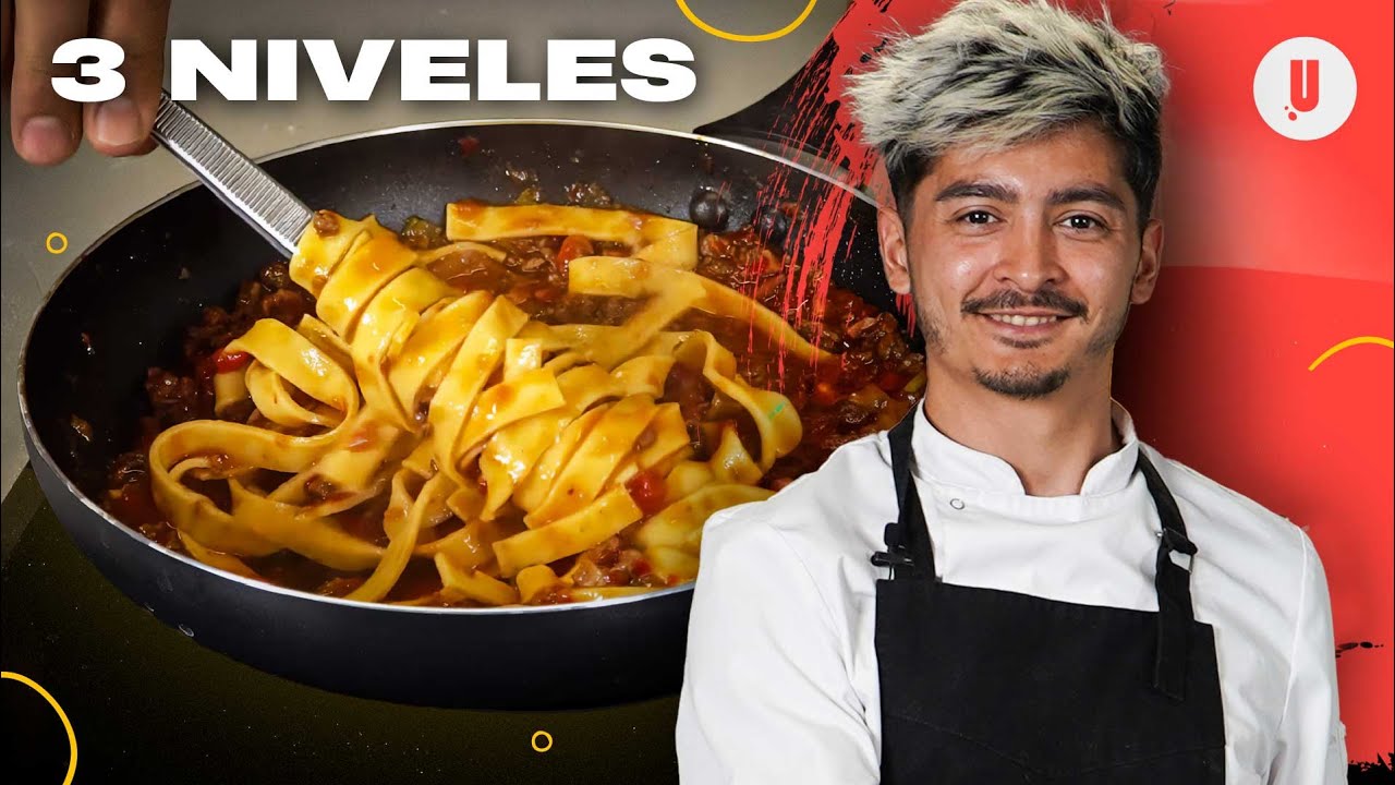 Pasta Boloñesa (bolognesa) hecha por 3 cocineros de 3 niveles distintos | UMAMI