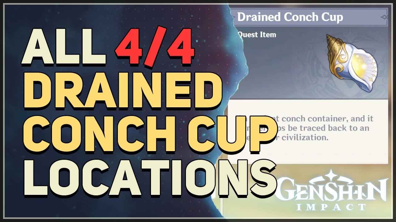 All 4 Drained Conch Cup Locations Genshin Impact