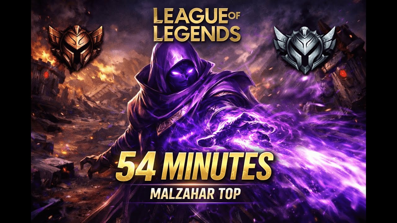 54 MINUTE RANKED GAME | Malzahar Top – HARD GAME, BIG WIN