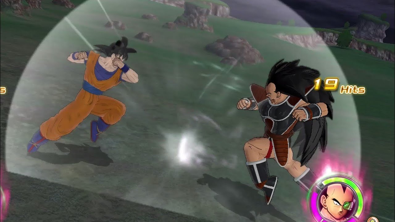 Dragon Ball Raging Blast 2 Goku vs Raditz Battle - Gameplay