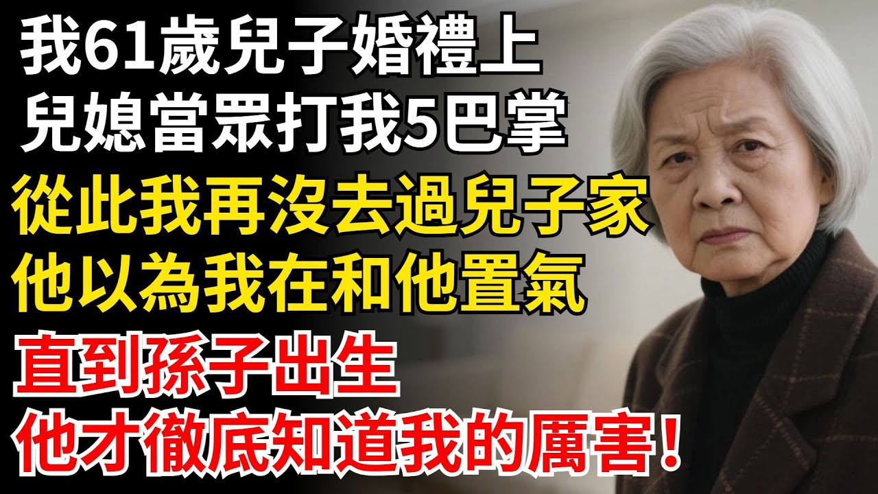 我61歲兒子婚禮上，兒媳當眾打我5巴掌，從此我再沒去過兒子家，他以為我在和他置氣，直到孫子出生，他才徹底知道我的厲害！#晚年生活#中老年生活#為人處世#生活經驗#情感故事#幸福人生#上了年紀該明白的事