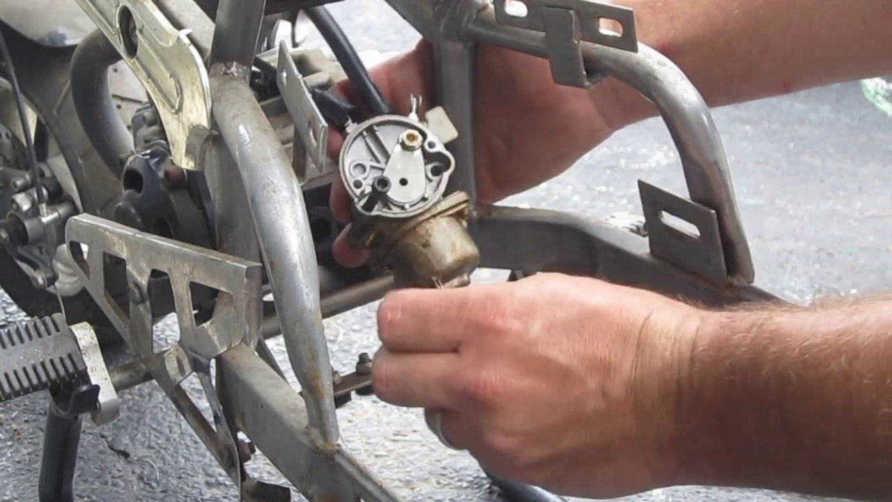 HOW TO replace your pocket bike carburetor 49cc 47cc with START UP