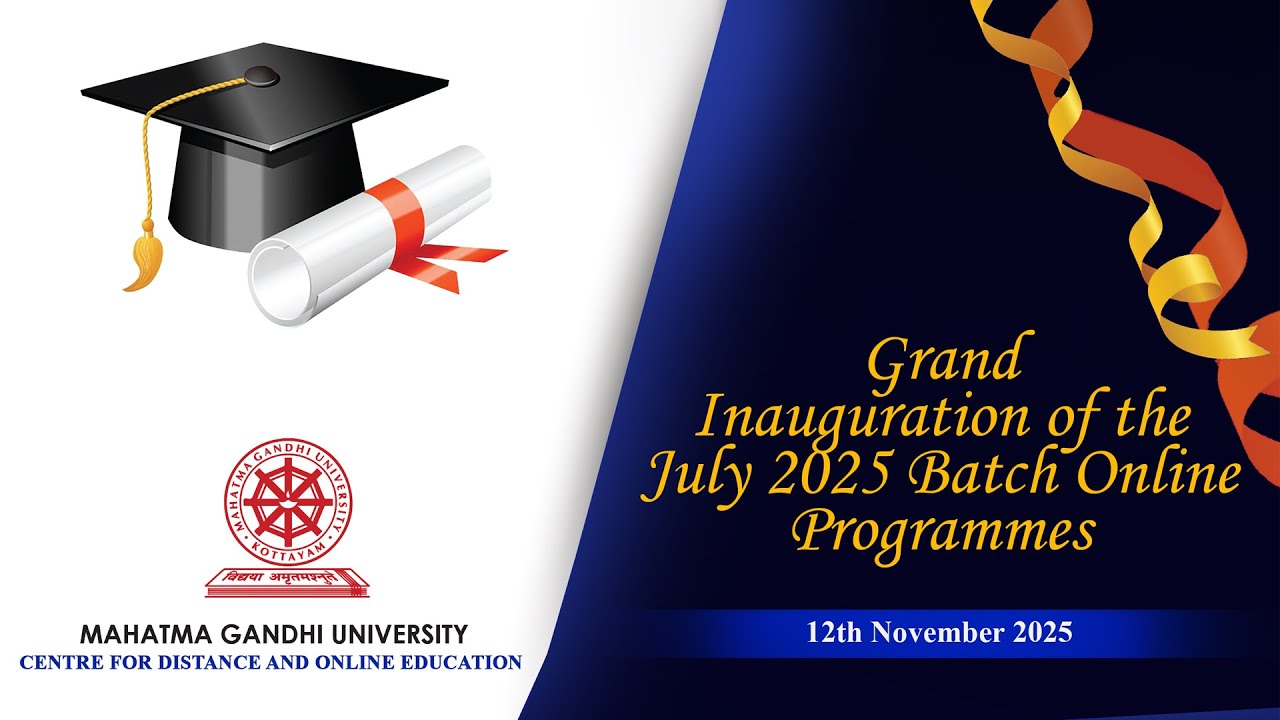 MGU Online Programme July 2025 Session Inauguration