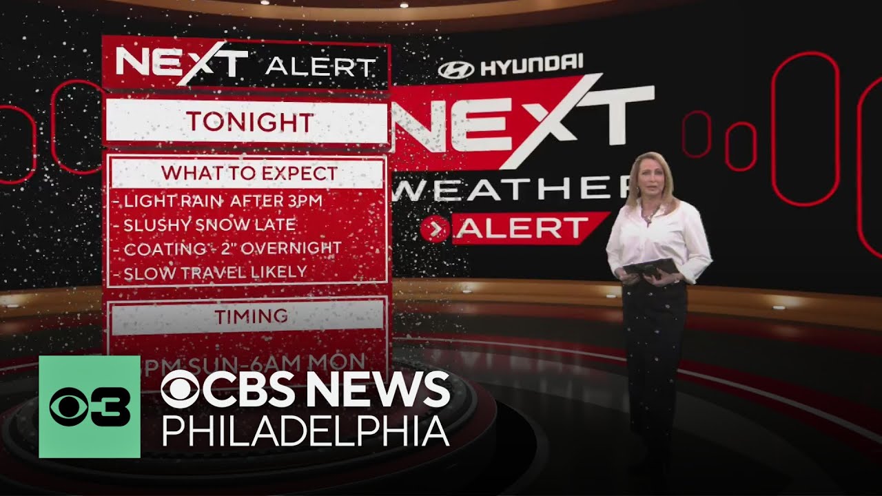 Rain, slushy snow move in Sunday afternoon, temps near 50 this week around Philadelphia