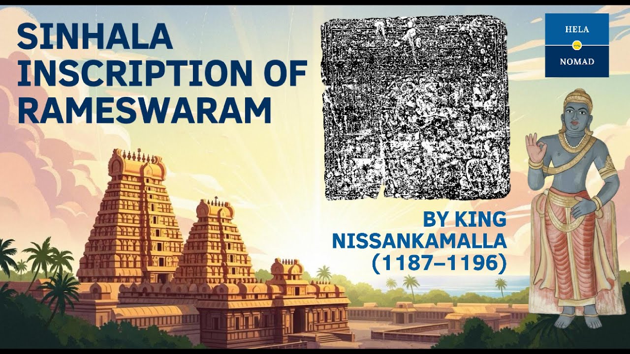 📜 The Sinhala Inscription of Rameswaram by King Nissankamalla (1187&ndash;1196 CE) | Hela Nomad