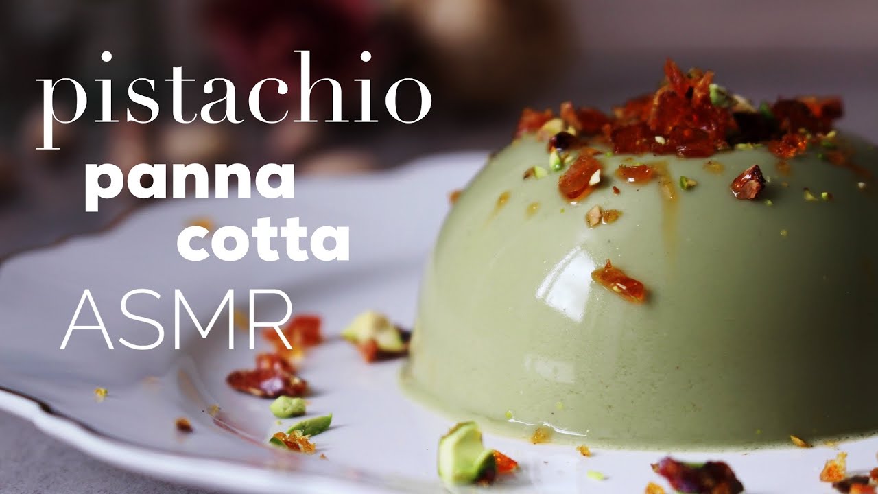 ASMR Cooking [no ads] - Pistachio Panna Cotta (no music, no speaking, real organic natural sounds)