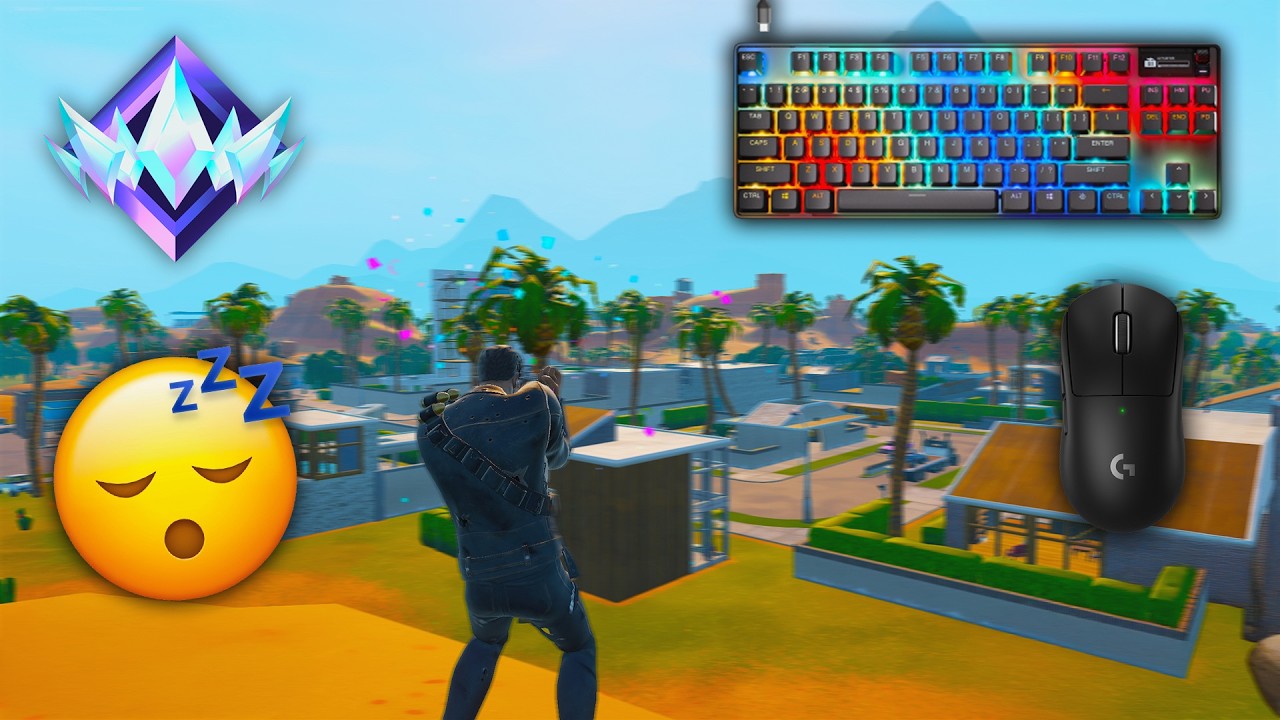 SteelSeries Apex Pro Mini ASMR😴Solo Oasis Reload Gameplay🏝️Satisfying Fortnite 240FPS 4k