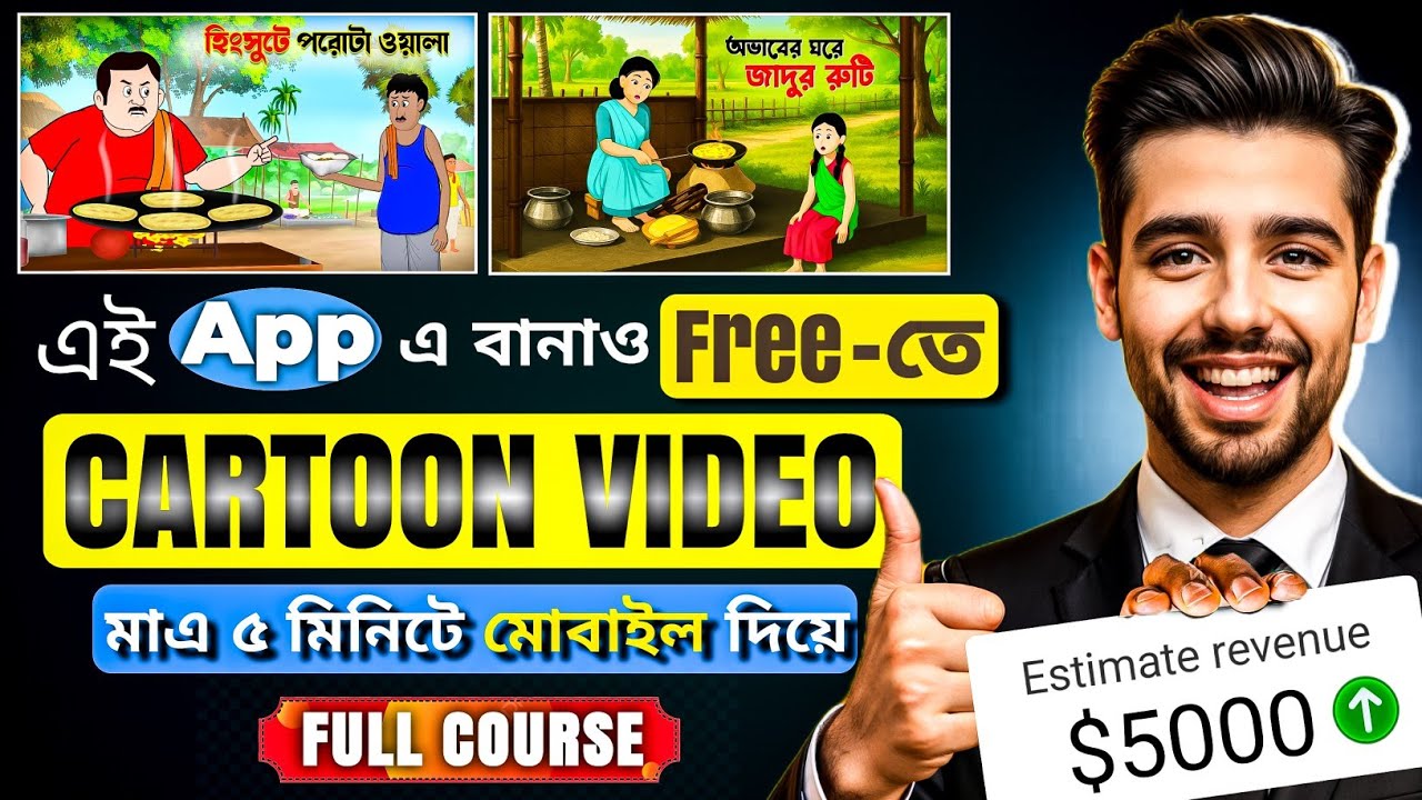 মোবাইল দিয়ে কার্টুন ভিডিও কিভাবে বানাবেন?🔥| Cartoon Video বানানোর Full Bangla Guide