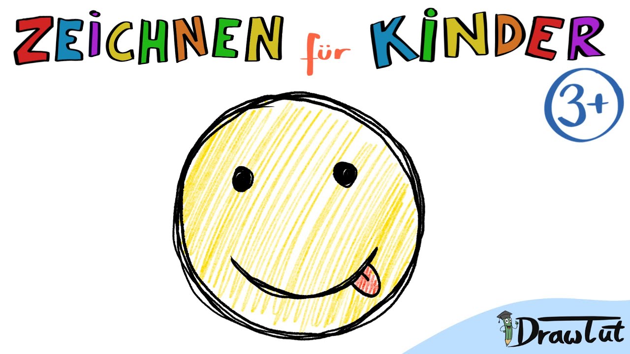 Smiley Zeichnen | Tobis Malschule | 3+ | Malen und Zeichnen lernen f&uuml;r Kinder