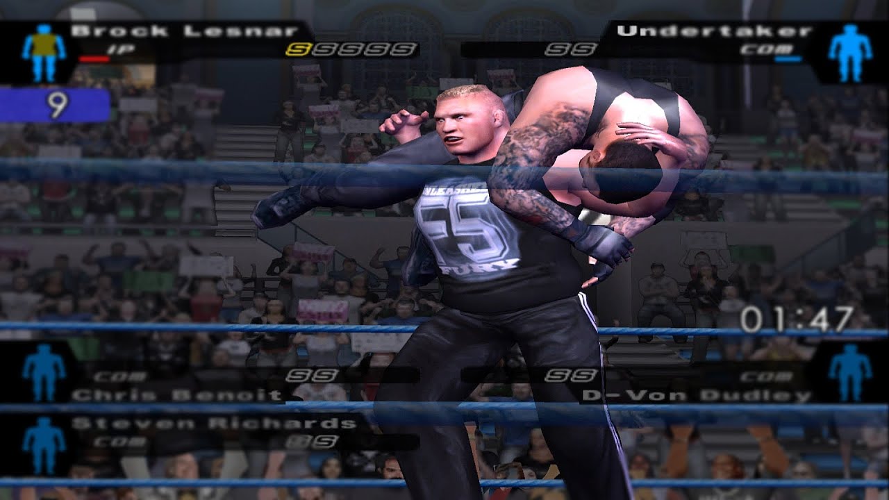 #wwe | Slobber Knocker Time LImit Match | Brock Lesnar full match |  WWE SmackDown! Here Comes the