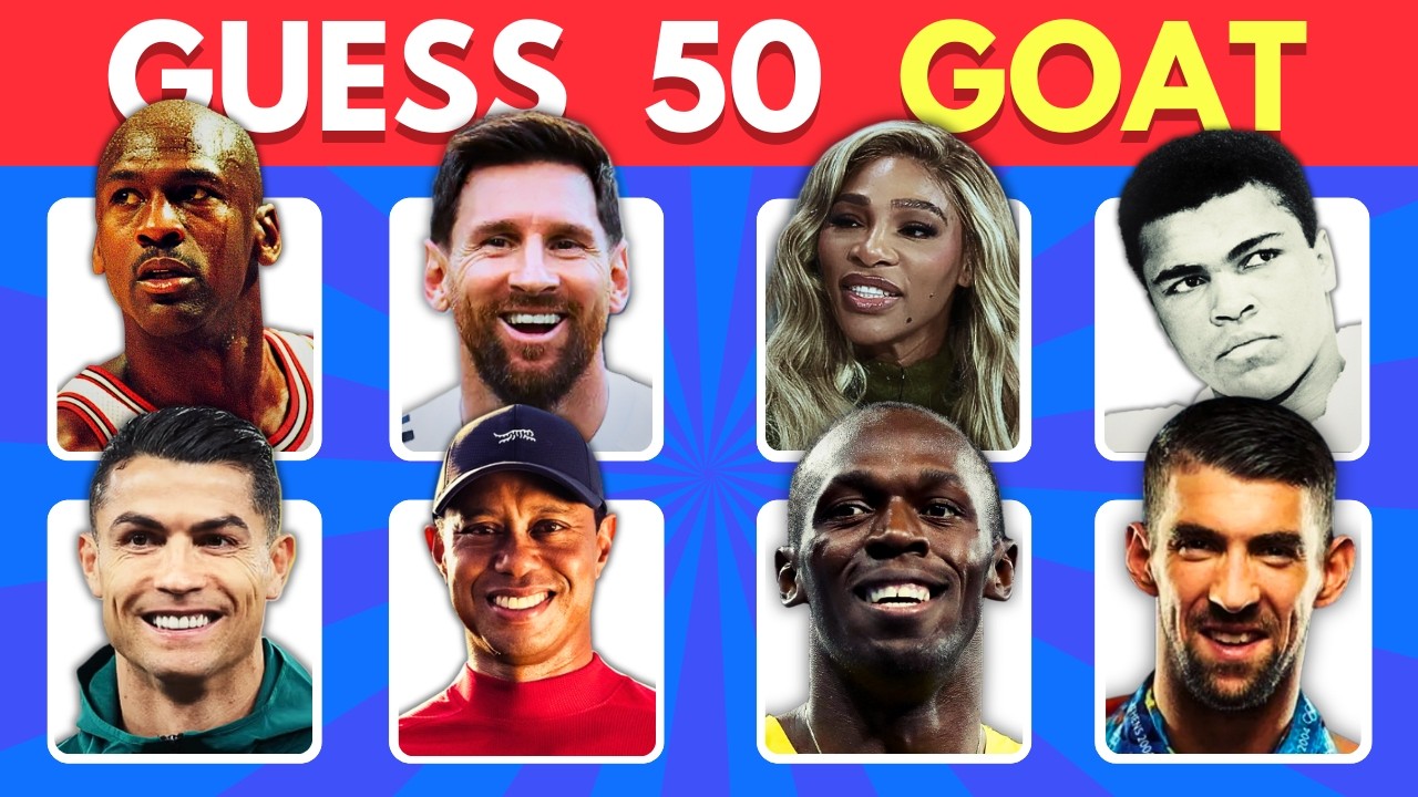 Only 1% Can Name All 50 Greatest Athletes of All Time! 🐐 (3 Second Quiz)