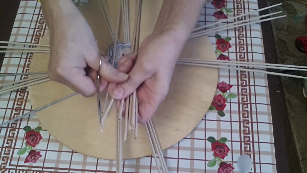 Плету круглую крышку для хлебницы.Ч.1