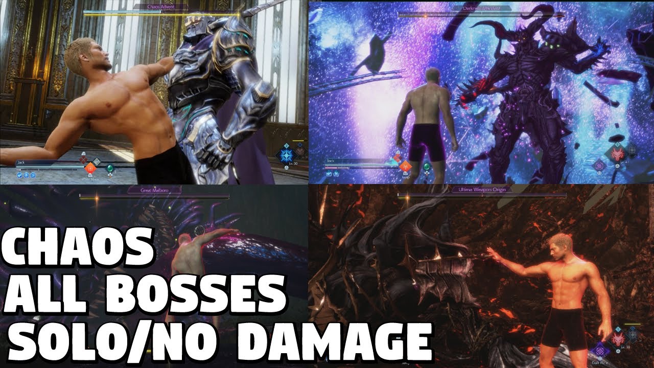 All Bosses (Solo/No Damage) [CHAOS] - Stranger of Paradise Final Fantasy Origin