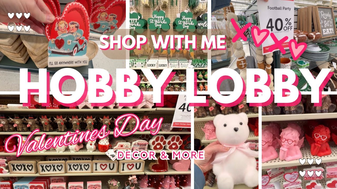 Slow Shopping at Hobby Lobby 🛒💗 | Valentine’s Decor, Cozy Finds & Calm Vibes