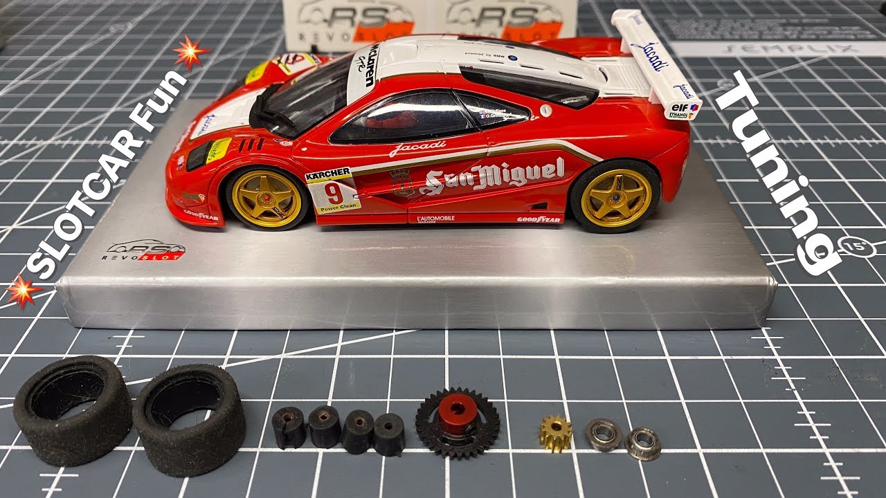 Tuning für den McLaren F1 von RevoSlot - Slotcar leiser und schneller
