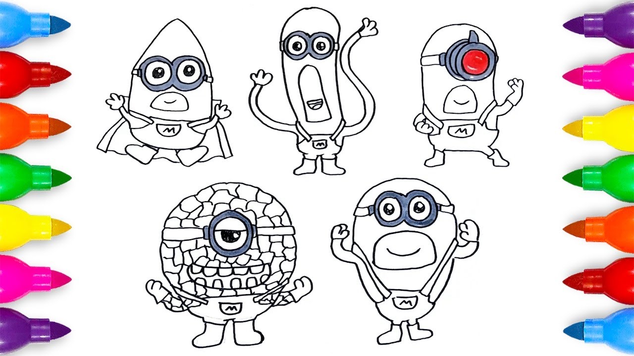 Despicable Me 4 All Mega Minions Drawing