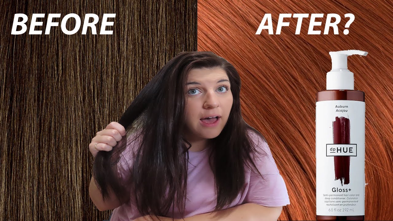 DP HUE GLOSS AUBURN REVIEW ON DARK HAIR