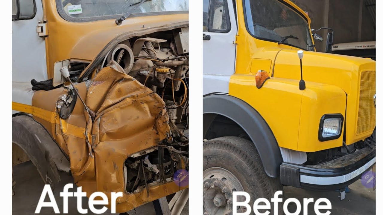 TATA 1613 TIPPER RECONDITION AND PAINTING #truckdaily #automobile #truck #service #trailer