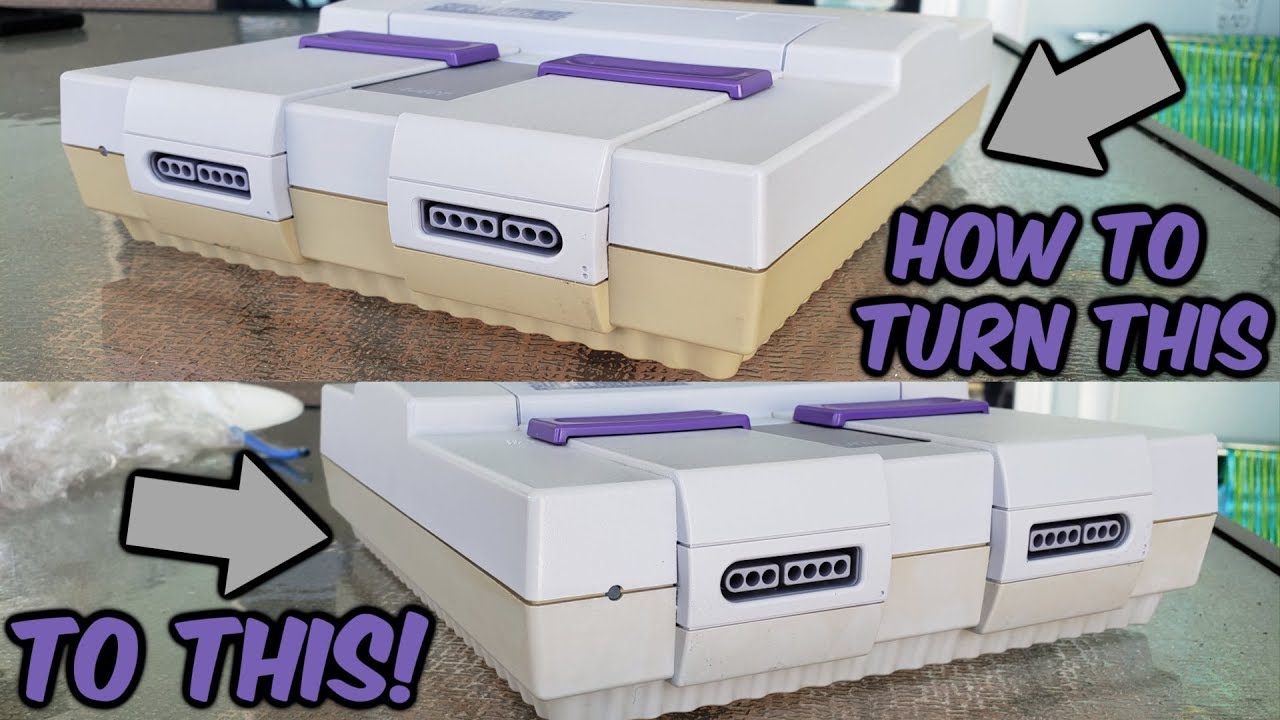 Восстановление Super Nintendo (как удалить желтизну с видеоигр и кроссовок)
