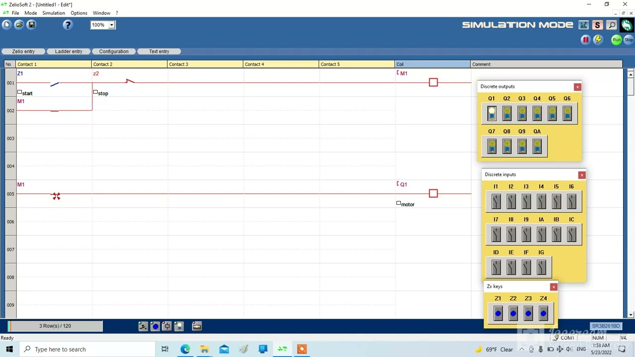 استخدام الملف المساعد M في برنامج zelio3 .... zelio