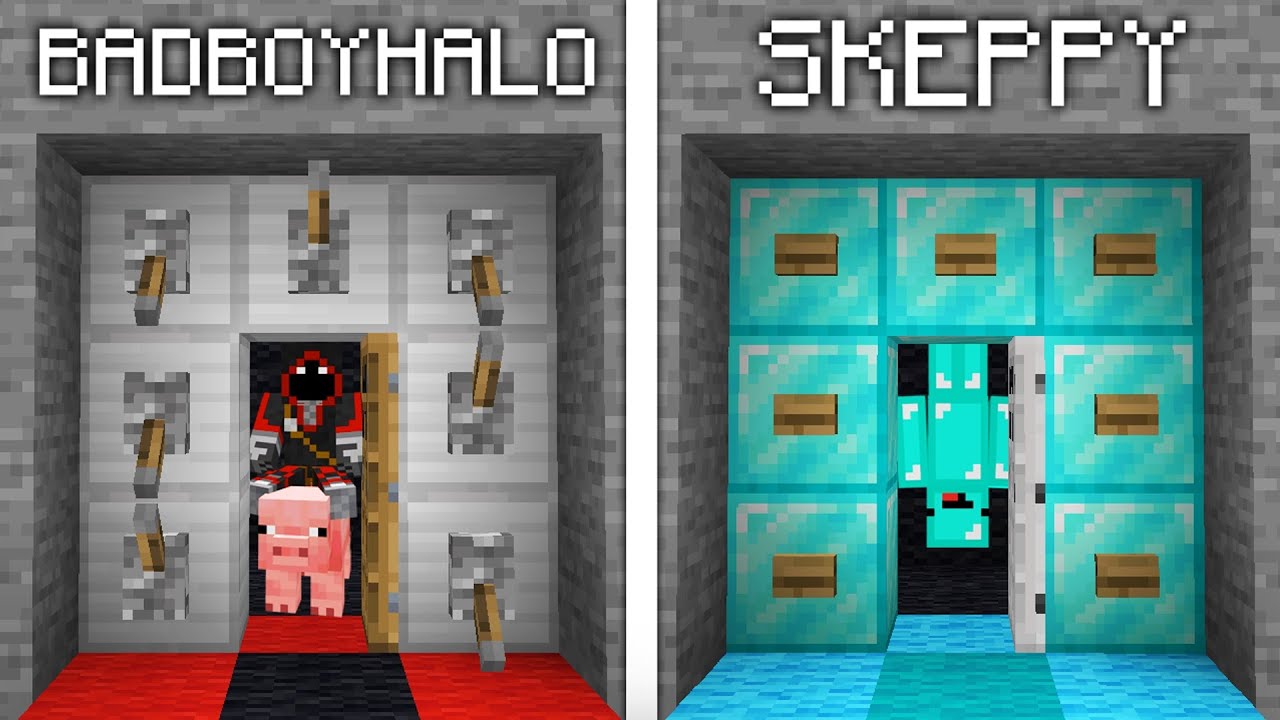 Skeppy Vs BadBoyHalo Escape ROOM Build Battle - Minecraft