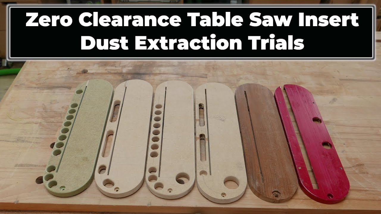 Zero Clearance Table Saw Insert Dust Extraction Experiment
