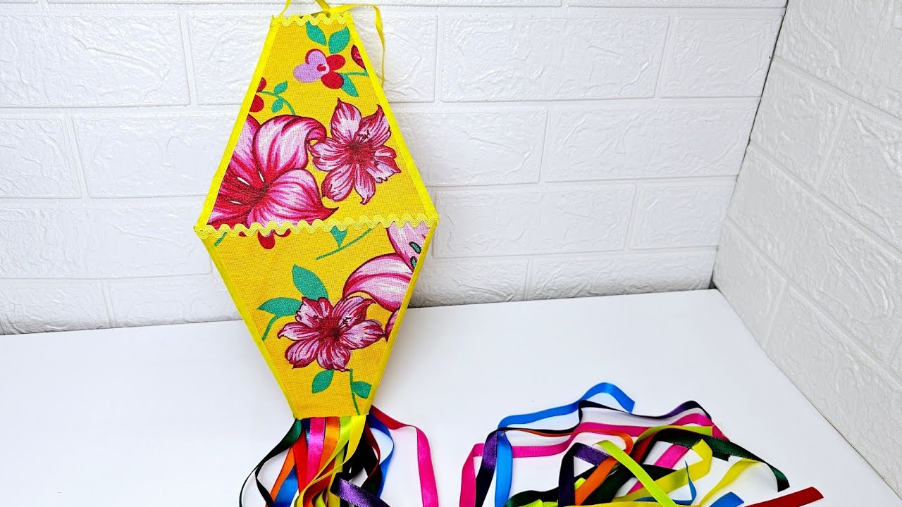 Dica de Decoração Balão para Festa Junina feito com Papelão e Tecido/Eva #arraial #saojoao