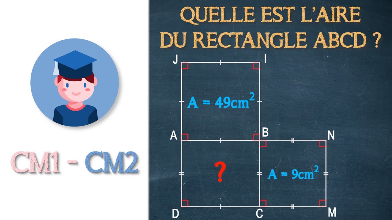 Quelle est l'aire du rectangle ABCD ? - CM1 CM2 - Petits Savants
