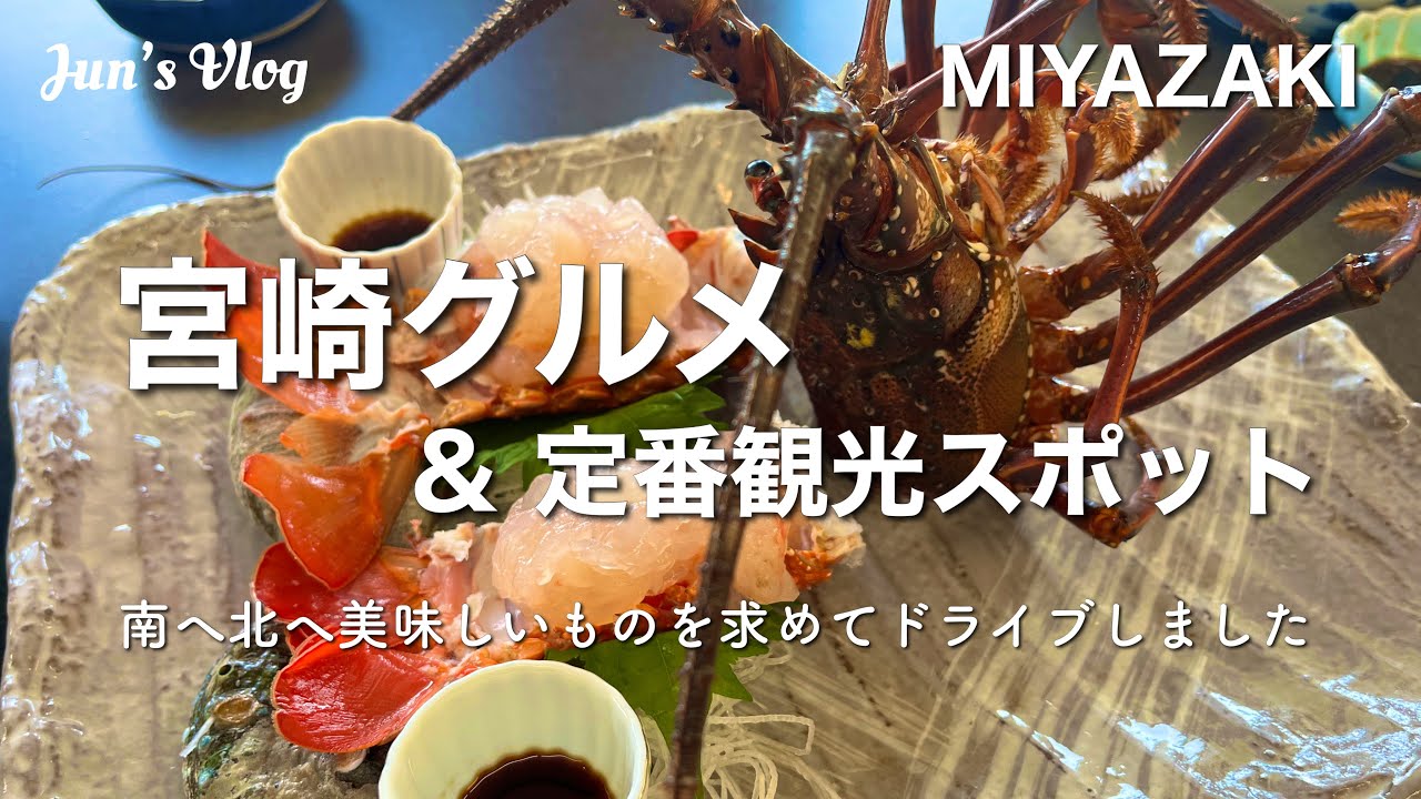 【宮崎Vlog】宮崎グルメ & 定番観光スポット 南へ北へ美味しいものを求めてドライブしました