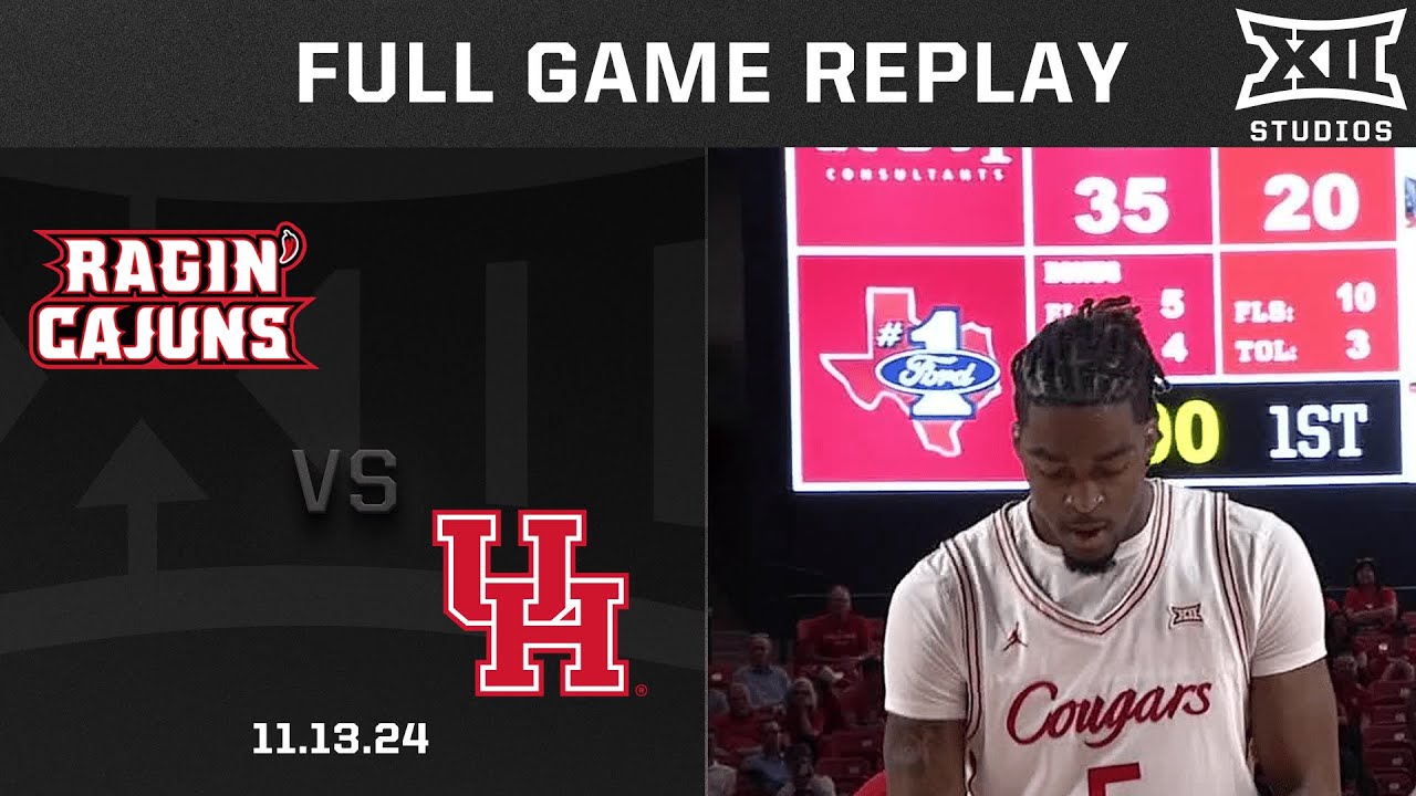 Louisiana vs. Houston Full Game Replay | 2024-25 Big 12 Men&rsquo;s Basketball