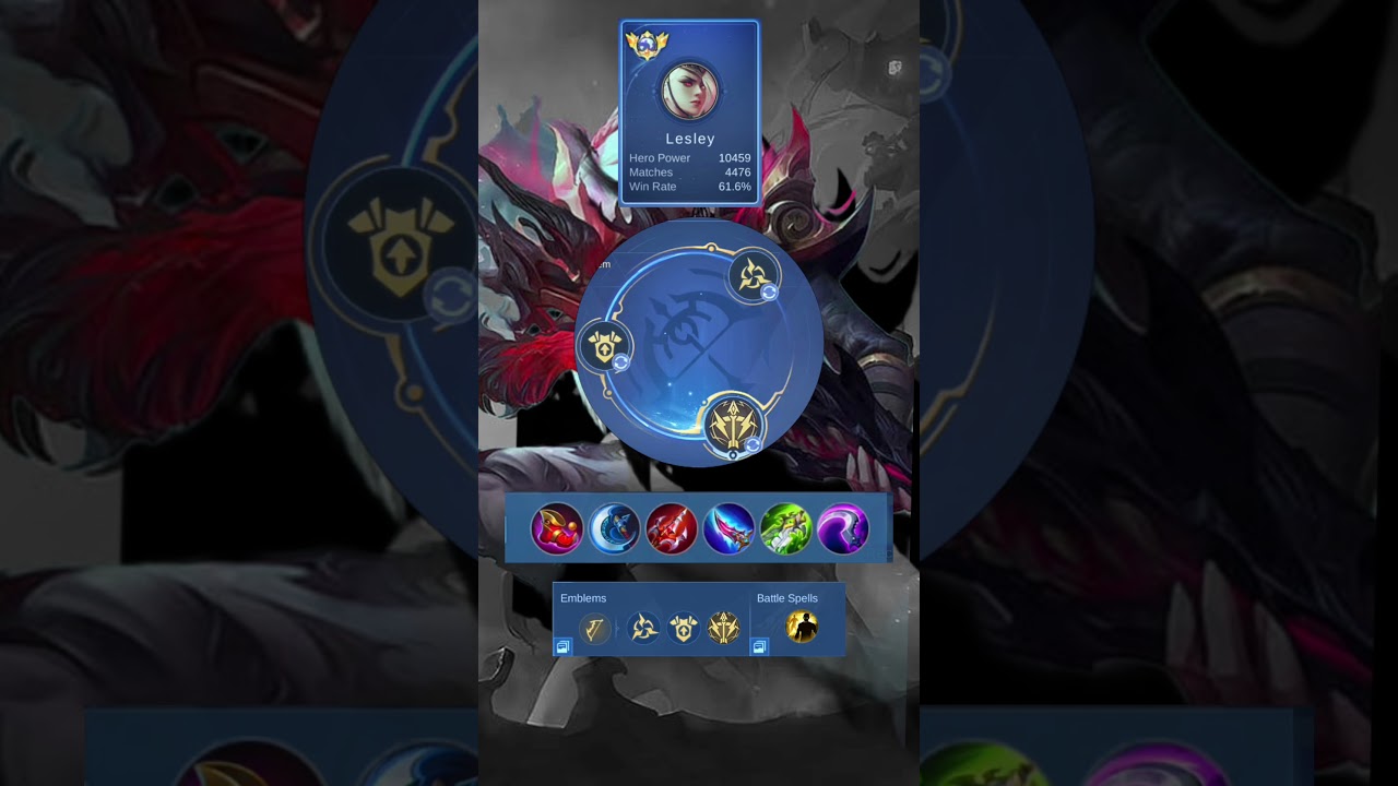 Lesley best builds and emblem after update 2024 || Top 1 Global builds 2024 || mobile legends#viral