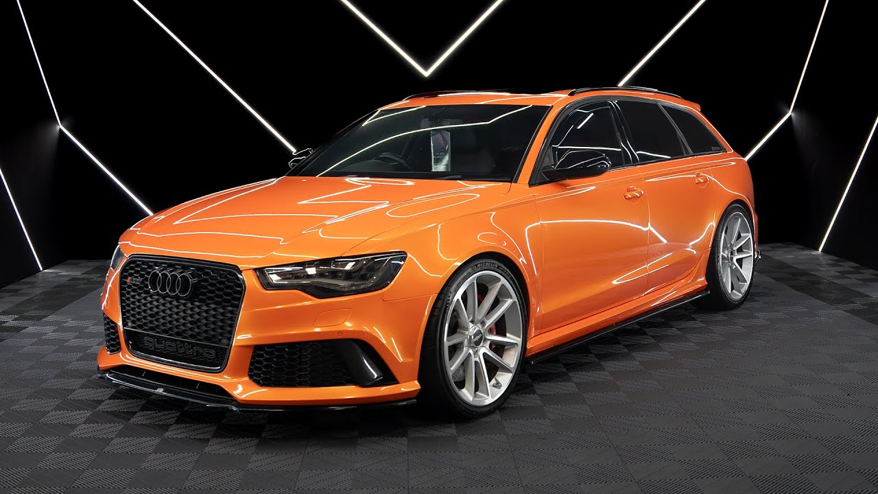 Audi RS6 Wrapped in Teckwrap Gloss Deep Orange