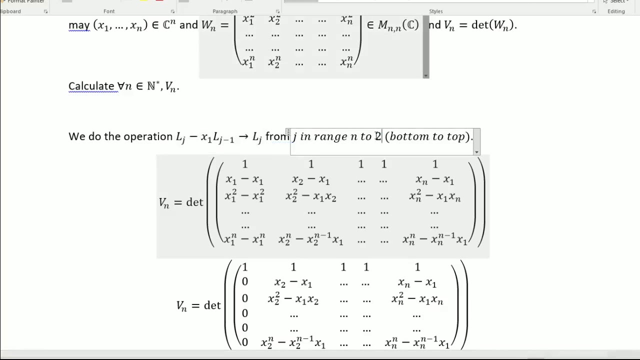 Pack's Maths Classics #1 : The Vandermonde matrix