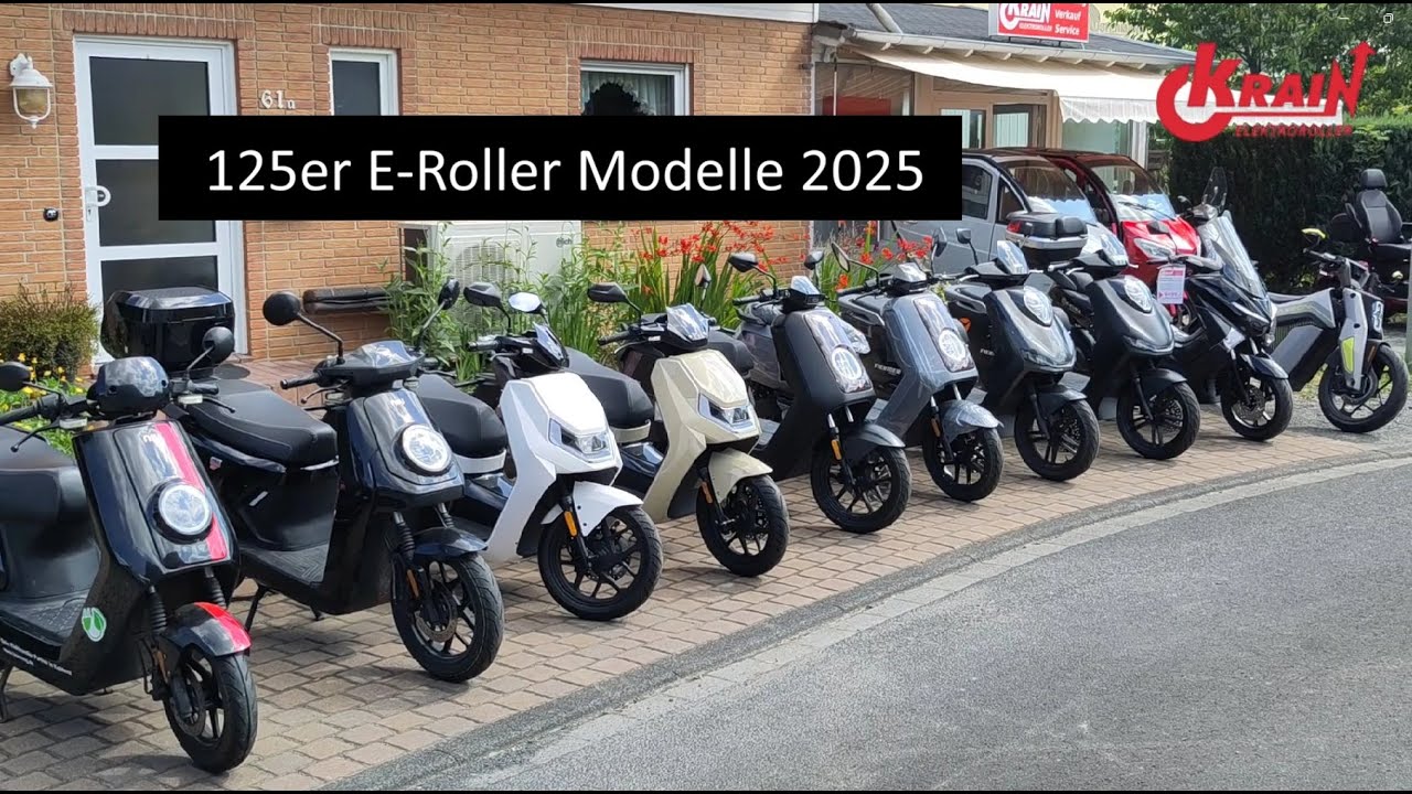 125er E-Roller 2025 Übersicht, Niu, Yadea, E-Kuma, Naxeon, Krain Elektroroller