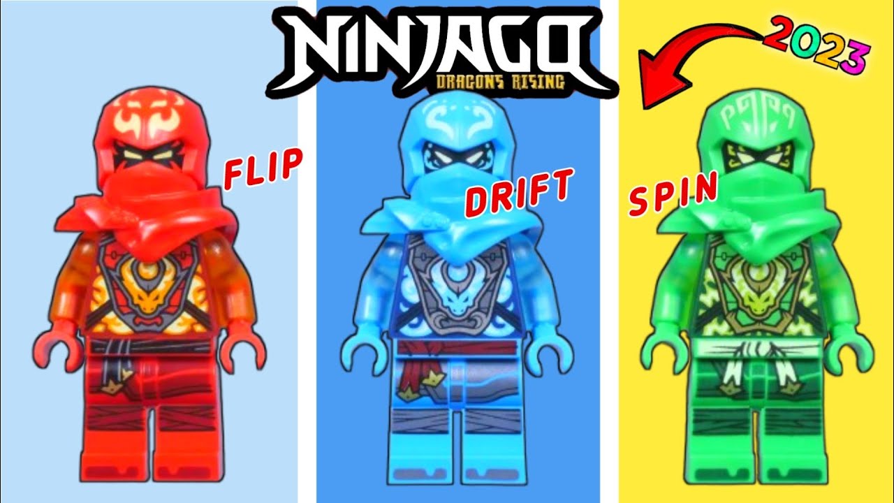 Lego Ninjago Lloyd, Kai, Nya, Dragon Spinjitzu | Ninjago Dragons Rising Lego Set
