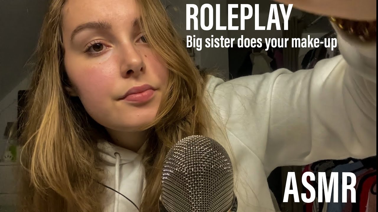 ASMR Roleplay || Bis sister does your make-up ❤️