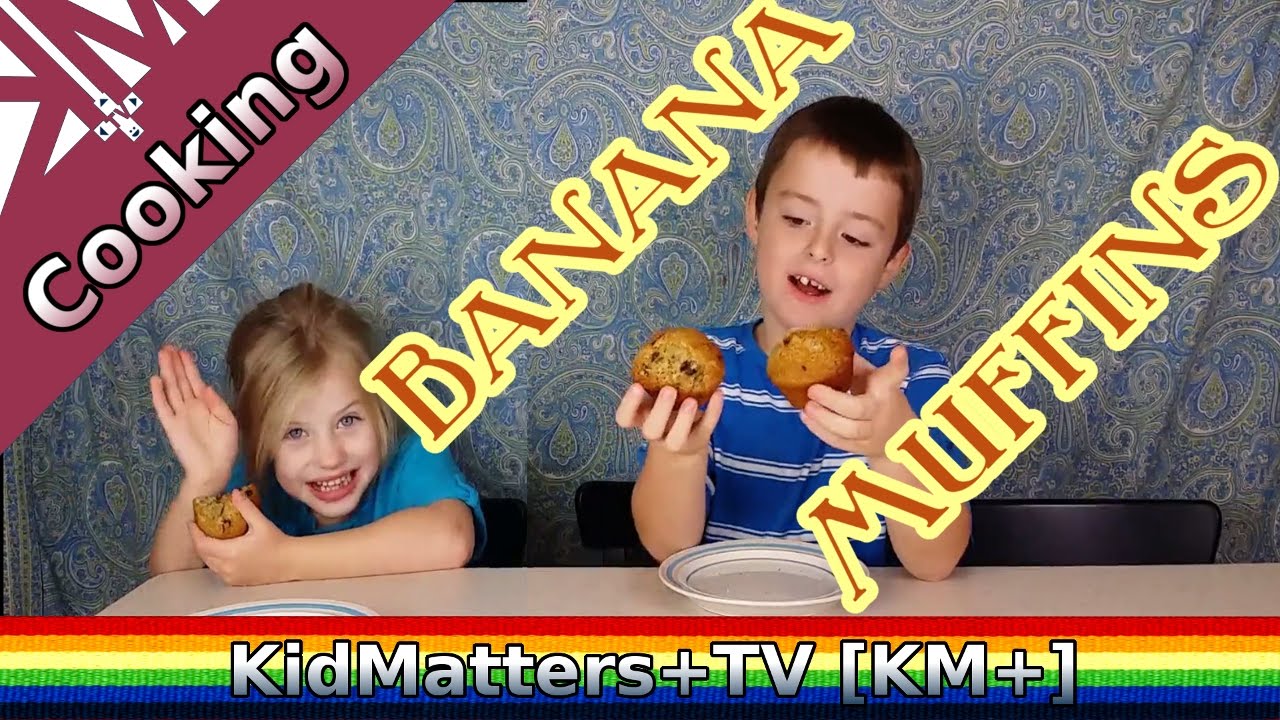 Fast Banana Muffins. Egg and Milk free (for allergic and non alike)[KM+Cooking S01E04]