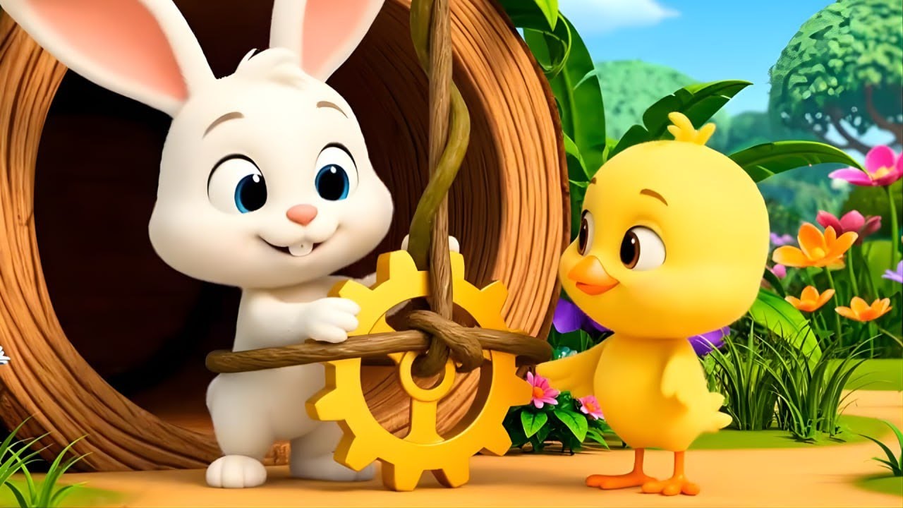 Happy Hop Garden - Hop and Quack Work Together to Fix a Golden Gear in the Forest