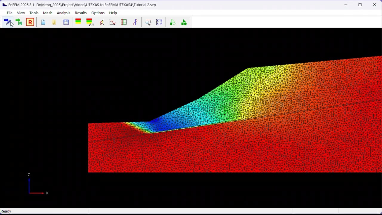 Finite element slope stability analyses using EnFEM (imported from UTexas4)