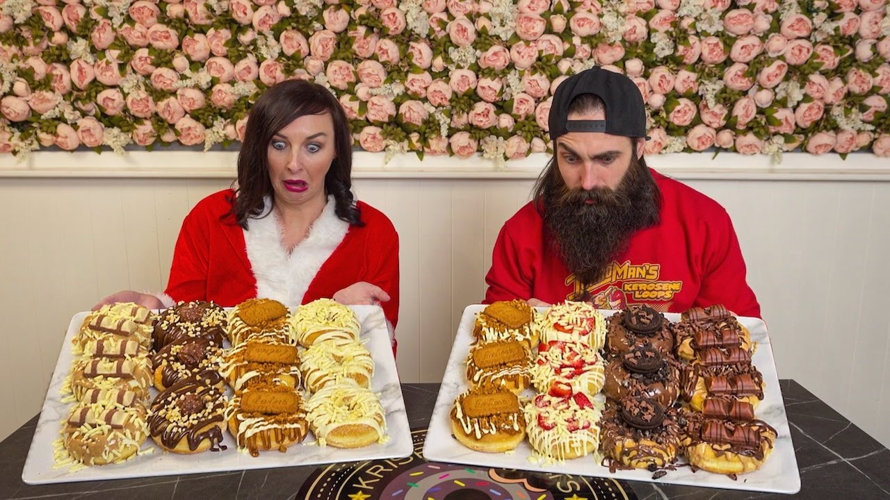 WIN £25 IF YOU CAN FINISH THIS UNBEATEN DONUT CHALLENGE FAST ENOUGH...VS. MY SISTER | BeardMeatsFood