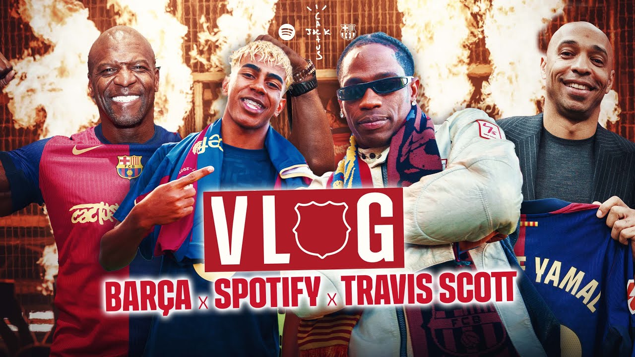 🎤 When TRAVIS SCOTT met LAMINE YAMAL!  FC BARCELONA x SPOTIFY x CACTUS JACK VLOG!! 🔵🔴🌵🌵