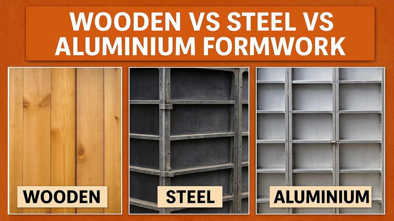 Wood vs Steel vs Aluminium Formwork - Which one is right for you?
