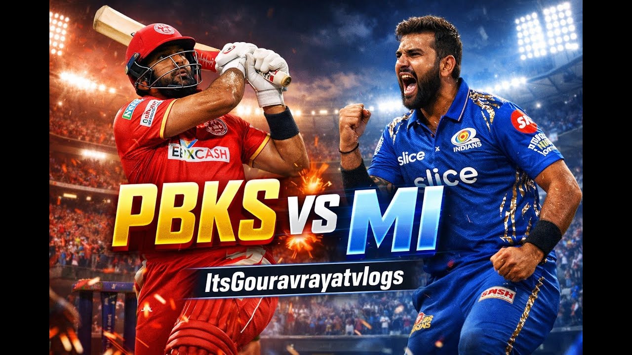Mumbai Indians vs Punjab Kings | High-Scoring IPL Clash | Cricket Gameplay @ItsGouravRayatvlogs