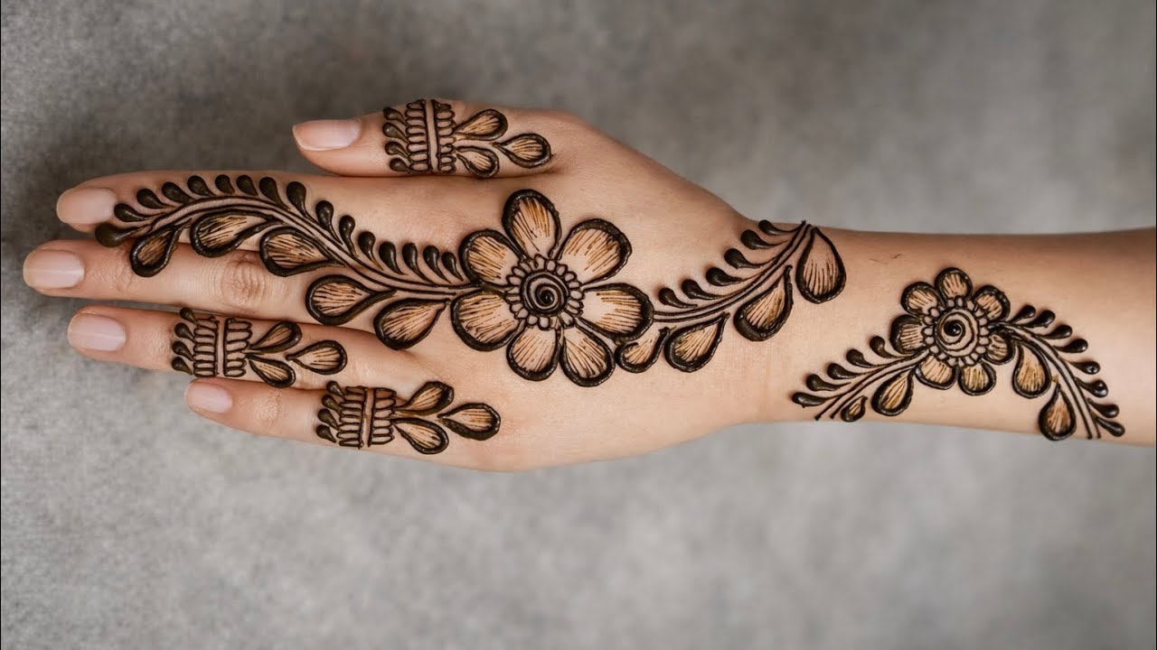 Very Simple unique style mehndi design for frent hand /new easy Mehndi design 2026#mehndi