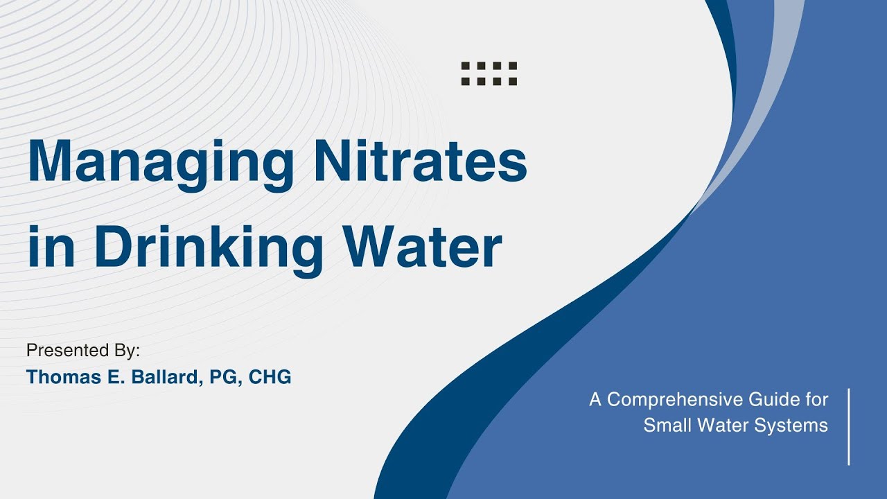 Managing Nitrates in Drinking Water